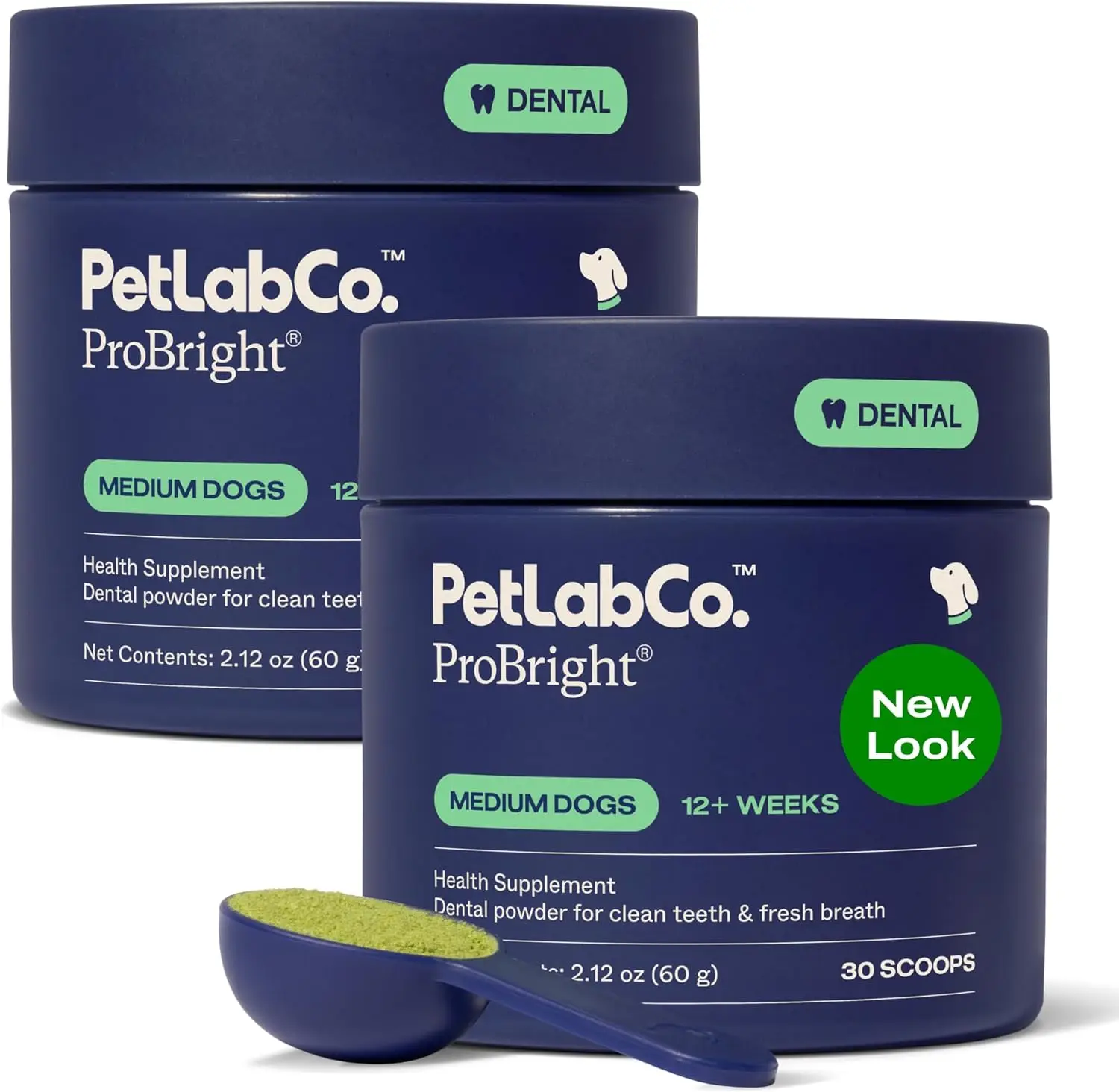 

Зубной порошок ProBright для средних собак - освежает дыхание, очищает зубы, удаляет зубной камень - упаковка из 2 штук