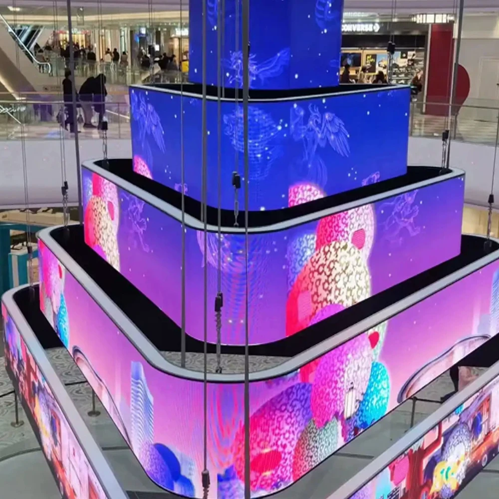 Indoor Outdoor Flexible Panels LED Digital Screen Waterproof Rental LED Display Video Wall for Creative Advertising Poster. - view 4