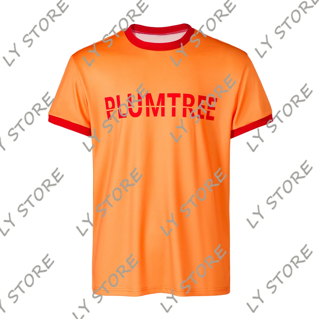 

Scott Pilgrim Cosplay Costume Green Heart Printed Tee Yellow Plumtree T-Shirt Halloween Casual Short Sleeve Top Shirt