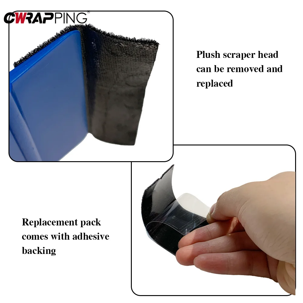 Car Vinyl Wrapping Film Blue Squeegee Suede Felt Scraper Wholesale 5/10/20pcs Squeegee for Automobile Window Film Tools