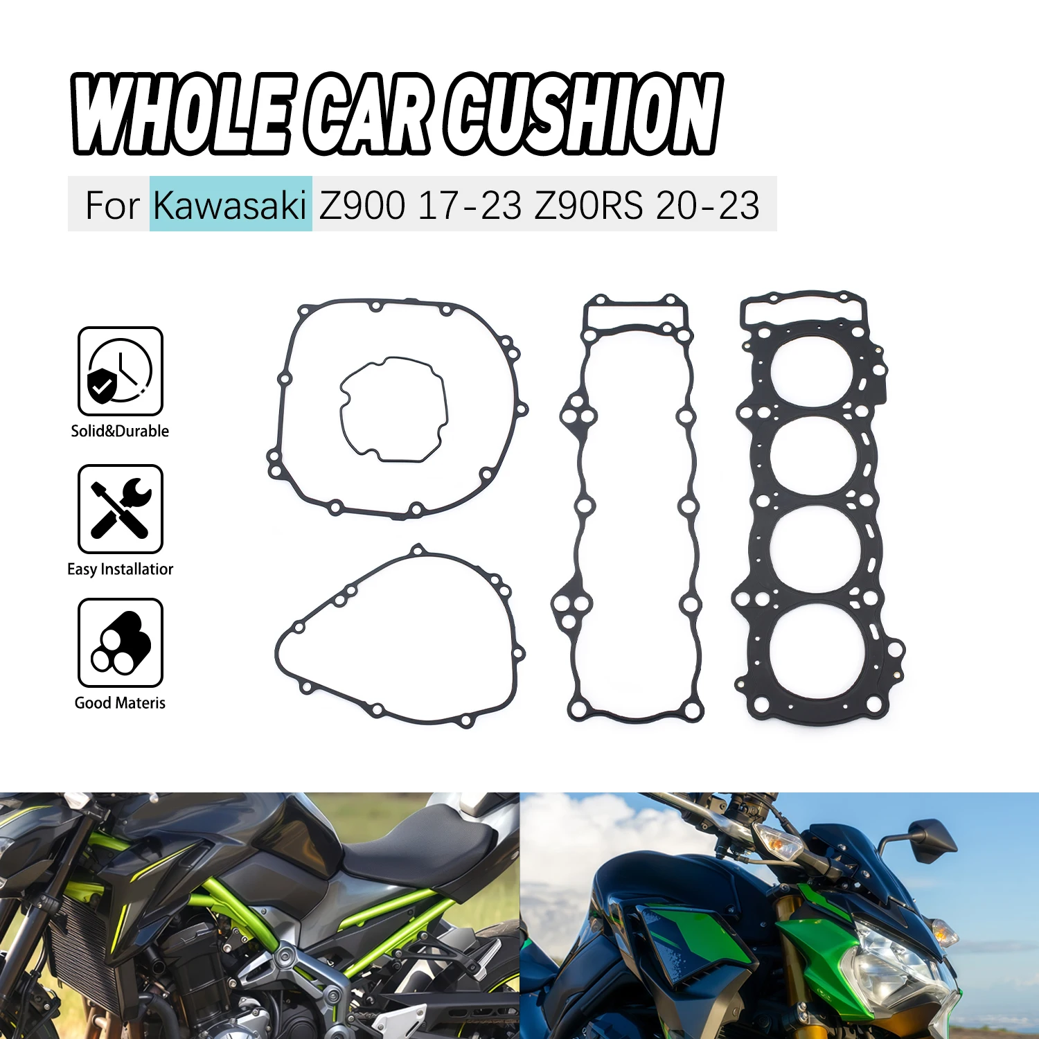 

Engine Cylinder Head Generator Oil Pump Clutch Cover Gasket For Kawasaki Z900 2017-2023 Z90RS 2020-2023