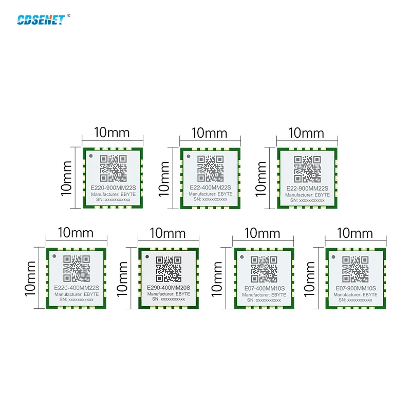 

2 шт. SX1262/1268/LLCC68/CC1101/PAN3060 Lora ChirpIoT GFSK сверхмалый размер беспроводной радиочастотный модуль 433/868/915M 10/22dbm CDSENET