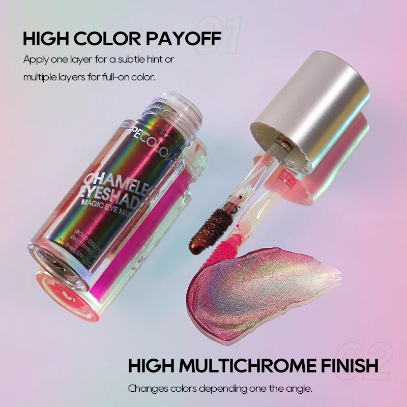 Multi-Chrome Shifting Pigments Chameleon Liquid Eyeshadow Long Lasting Multichrome Duochrome Eyeshadow Pigments Liquid Eyeshadow