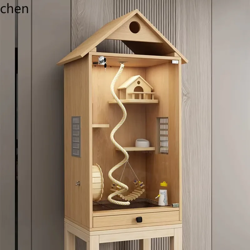 GZ-1   incubator cage ventilation incubator wooden cabinet pet feeding box cage villa