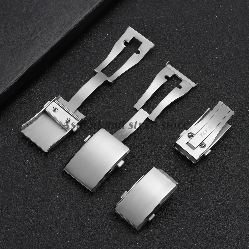 16mm 18mm 20mm 22mm Watch Folding Buckle Solid Stainless Steel Deployment Clasp for Seiko Watch Buckles Watch Band Accessories image 5