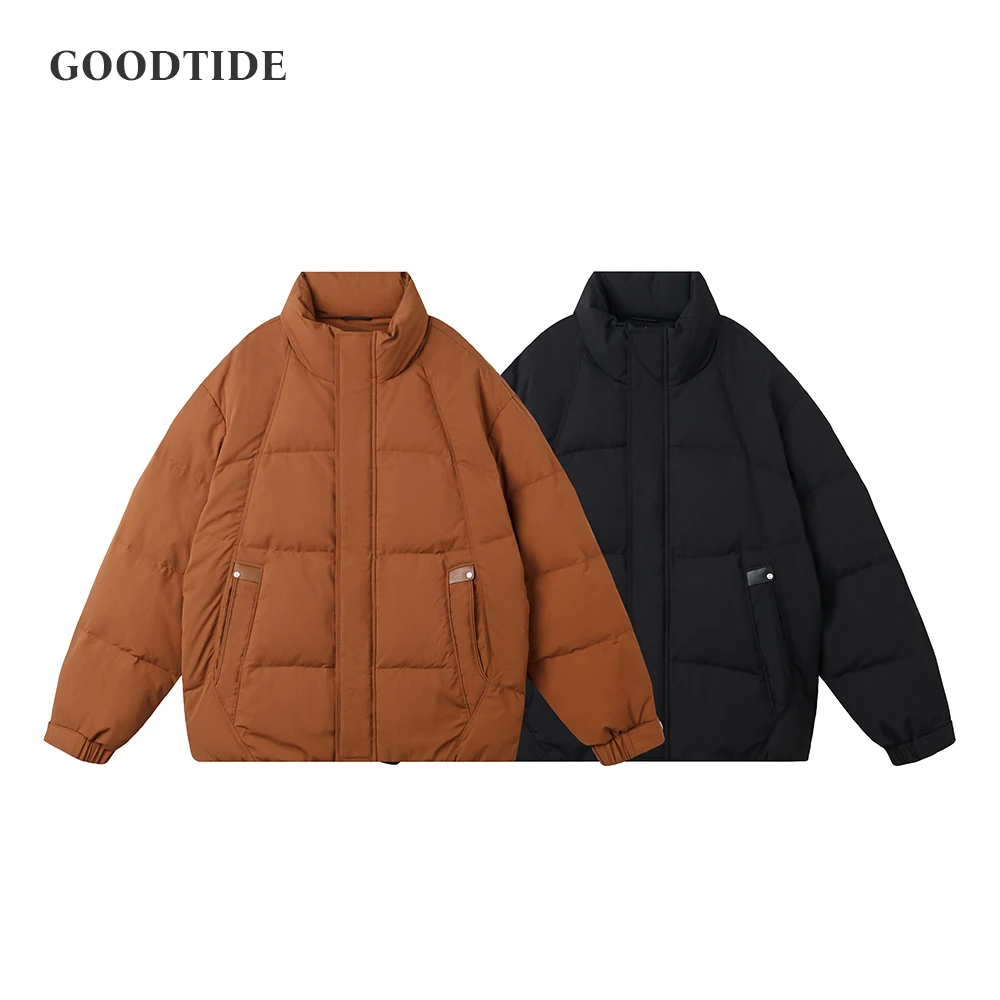 

Men's Fashion 90% White Duck Down Stand Collar Puffer Jacket 2025 Winter New Loose Casual Warm Outerwear Size M-4XL