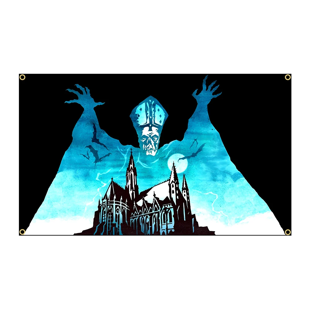 Ghosts schwedische Metal-Band-Flaggen, bedrucktes Polyester-Banner zur Dekoration