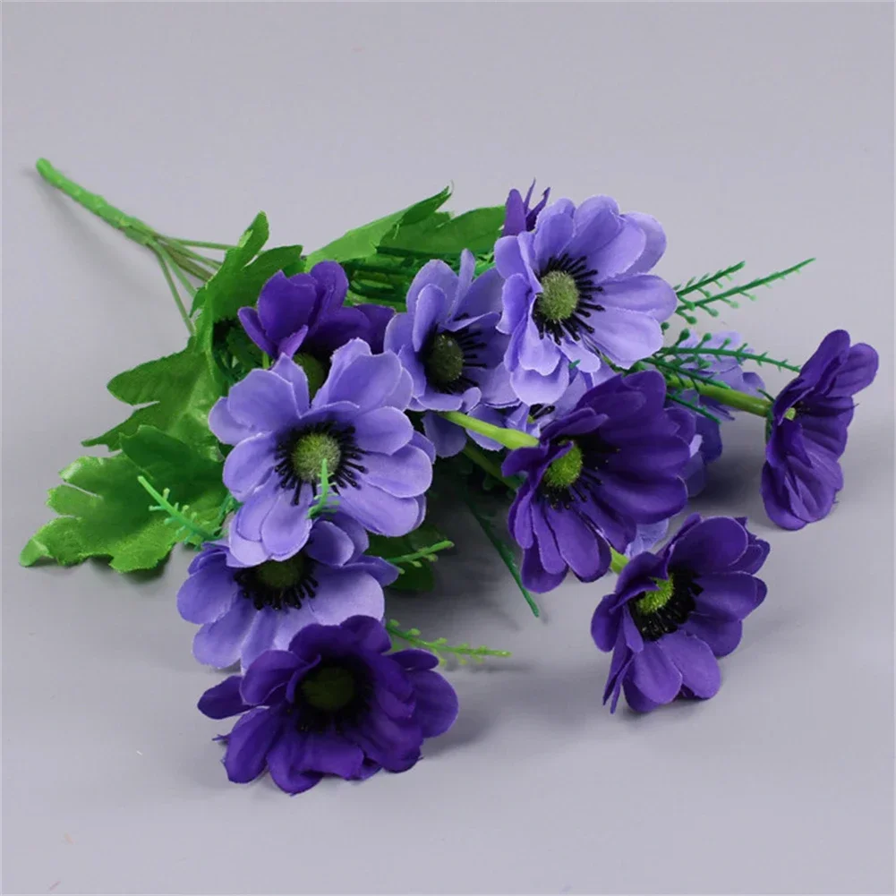 1pcs Daisy Flower Artificial Flowers Bouquet For Indoor Table Home Vase Decor Fake Flowers Garden Wedding Decoration Outdoor