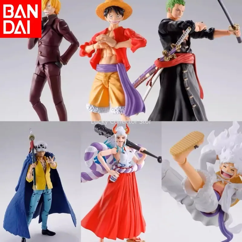 Bandai S.H.Figuarts One Piece Luffy Sanji/Luffy/Zoro/Yamato Onigashima Chapter 100% Original in Stock Movable Figure Model Gift