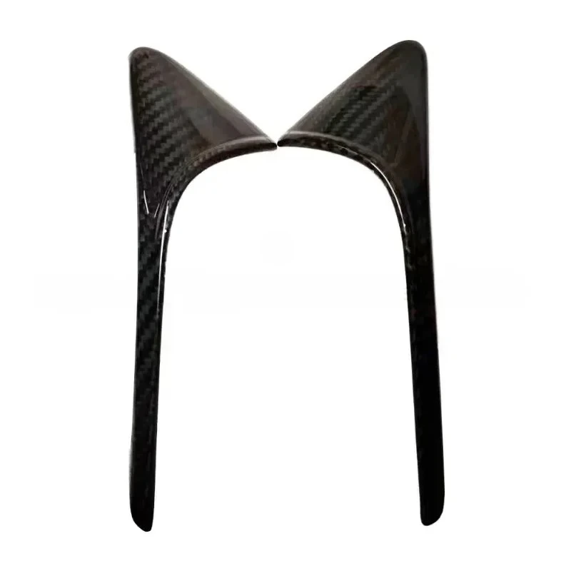 Couvercle de caméra latéral en Fiber de carbone véritable, 2 pièces, pour Tesla modèle Y Juniper modèle 3 Highland HW4.0, panneau de feuilles, accessoires autocollants de protection