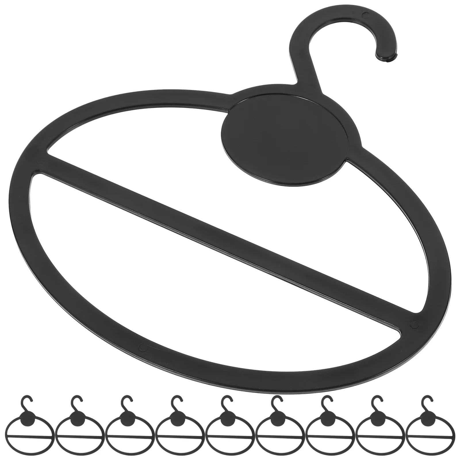 

10pcs Round Hook Scarf Hanger 5.3"X5.3" Multi-Functional Organizer For Scarves Ties Belts Shawls Towels Closet Storage Hangers