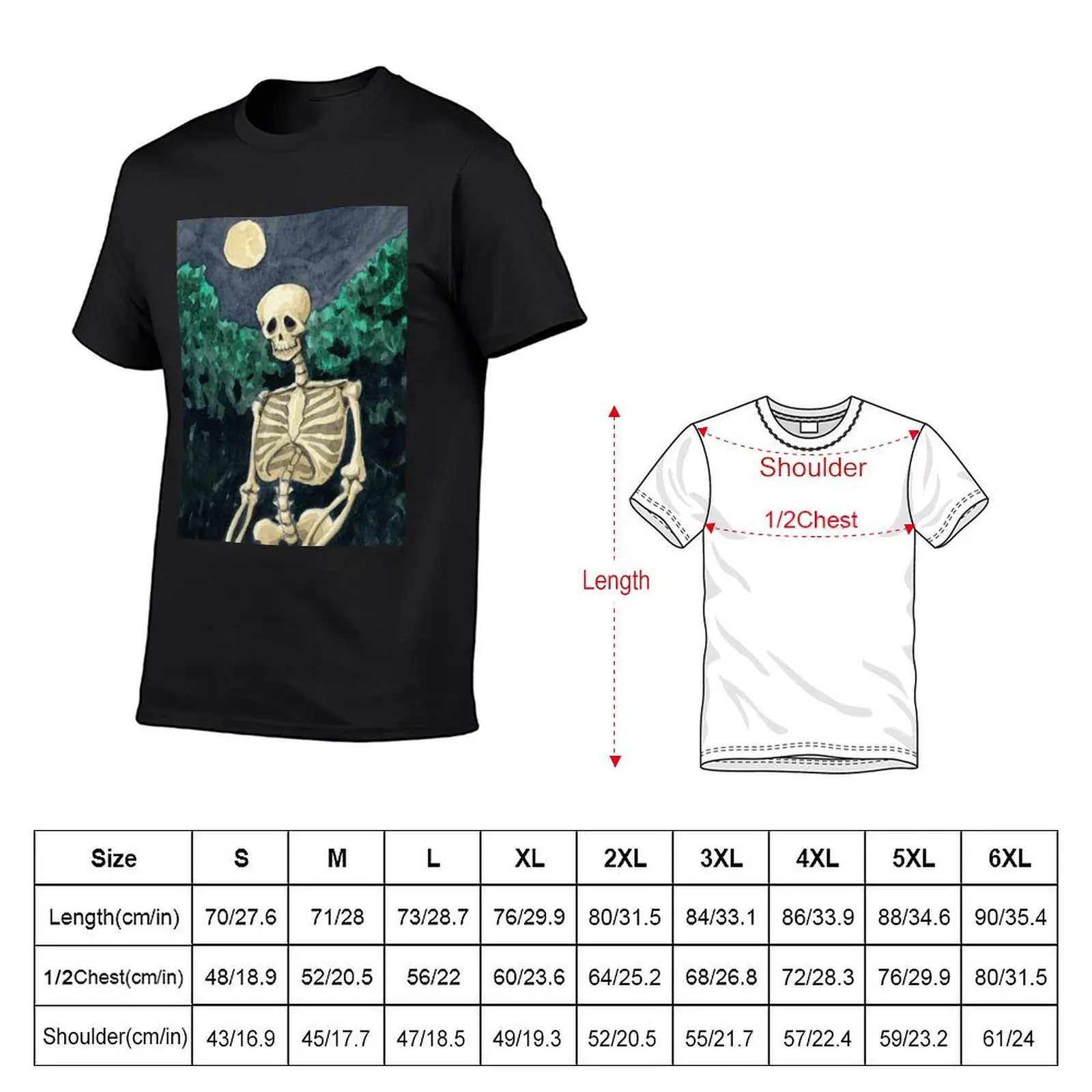 Solemn Skeleton T-Shirt kawaii clothes anime t shirts anime valentines clothes t shirt for men