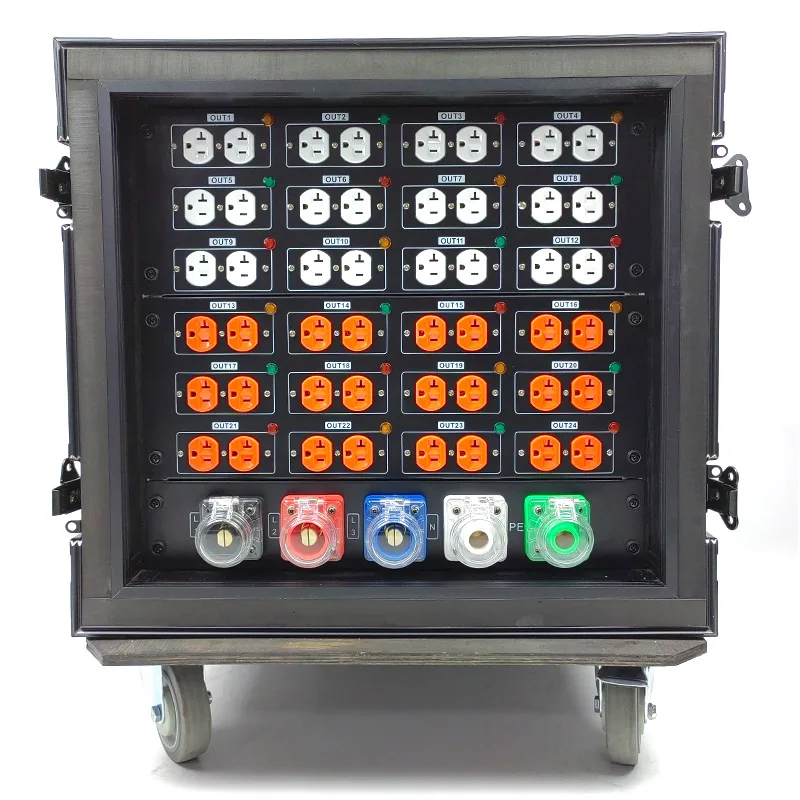 

24-Road Meigi Meigi Plated LED Large Screen Flow Performance Straight Stage Lighting Distribution Cabinet Power Box High