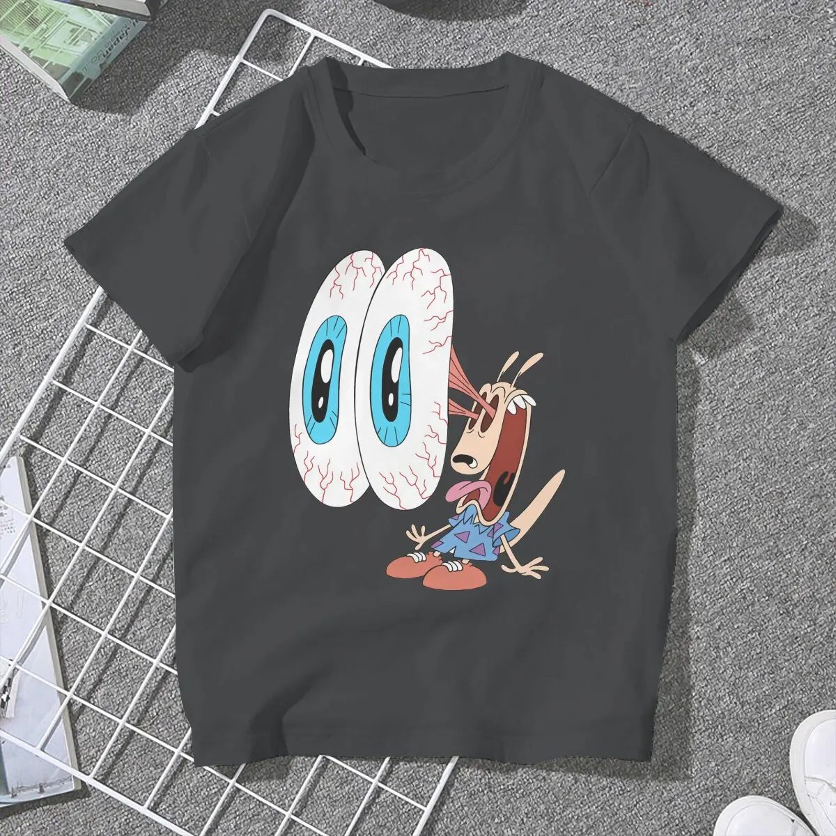 Eyes Female Shirts Rocko's Modern Life Joe Murray Large Vintage Women Top Harajuku Casual Feminine Blusas