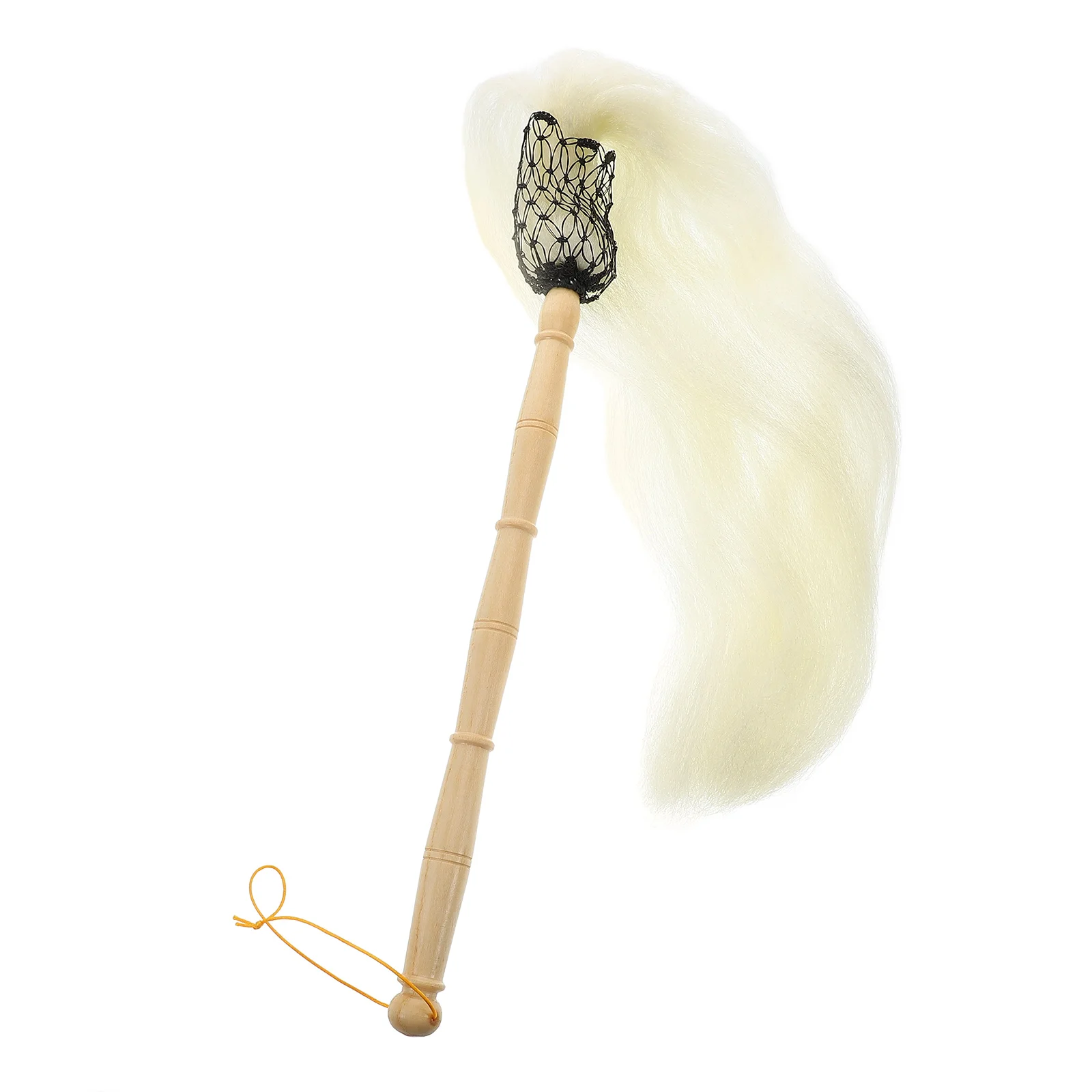 

Wooden Handle Lightweight Beige Child Cosplay Duster Duster Taoist Horsetail Taoist Whisk Ornament Handheld Decor