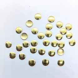 Borchie rotonde in metallo con borchie in oro chiaro per vestiti Flatback strass Hot-Fix 144 pz/lotto accessori Bling artigianato
