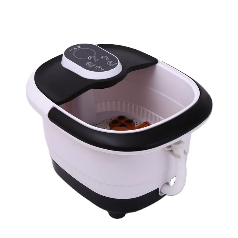 2021 EILISON Multifunction Portable Pedicure Basin Heated Infrared Shiatsu Air Bubble Foot Stone Bath Massager for Spa