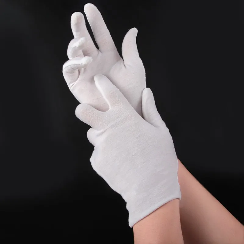 

Cotton Gloves Lightweight Breathable Cotton Sweat Absorbent Gloves High Stretch White Cotton Gloves For Services Performance