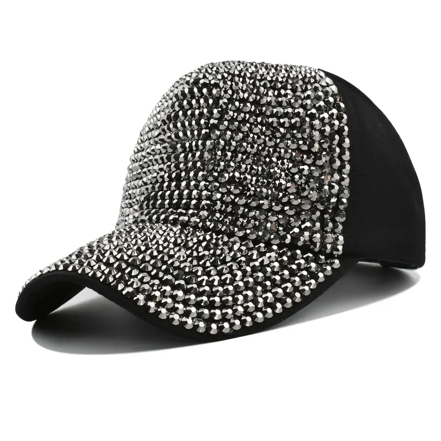 Womens Rhinestone Baseball Cap | Adjustable Cotton Hip Hop Hat for Outdoor Casual Style | Girls Fashion Accessory Adorno beisbol