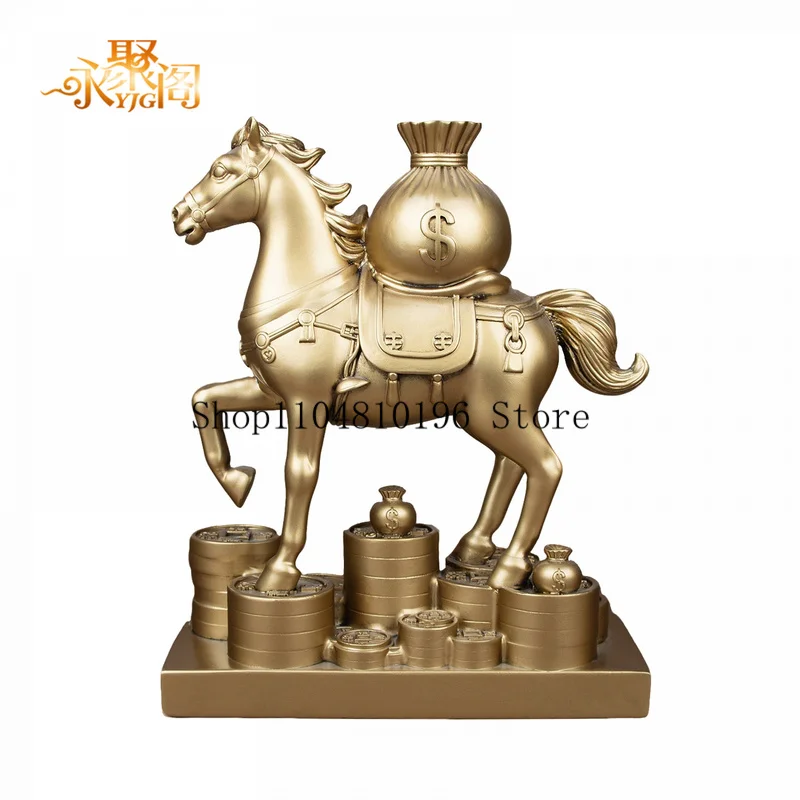 Get rich quickly with this lucky horse figurine, a zodiac horse charm for the Year of the Horse, perfect for the living room, of