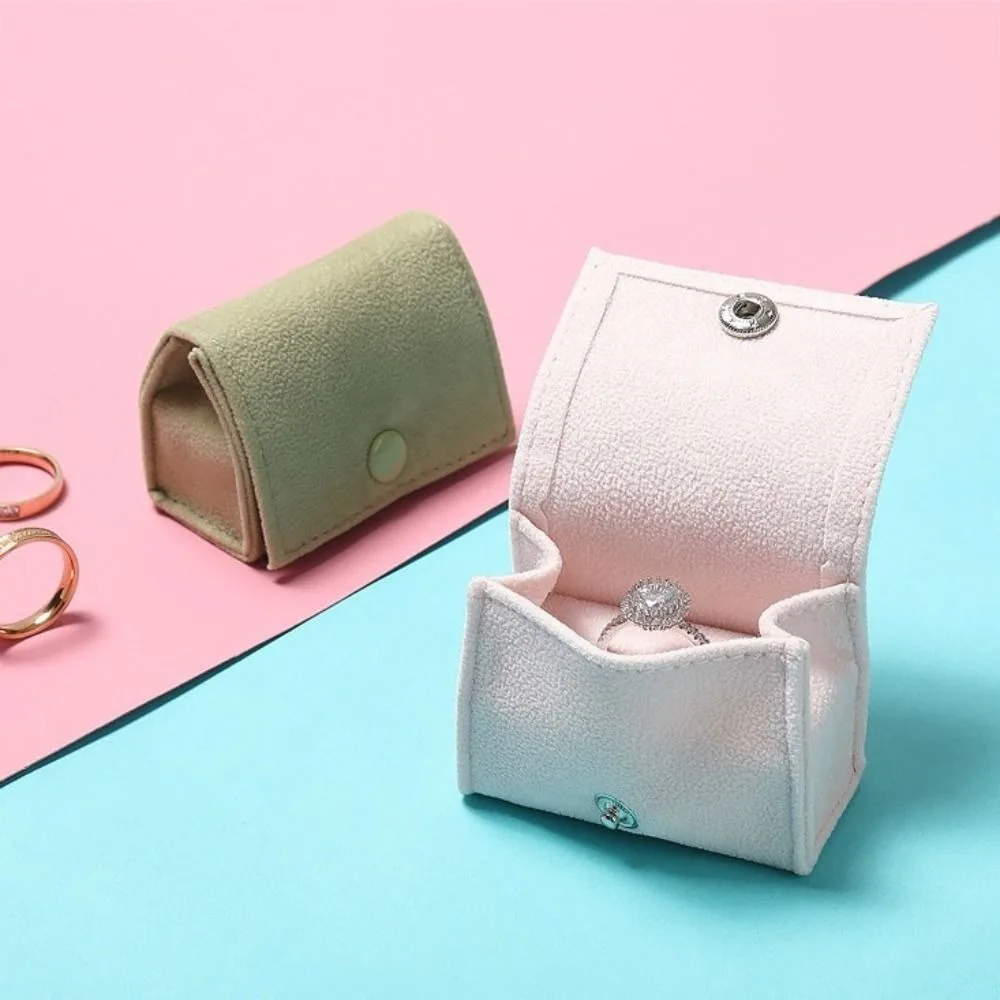Simple Velvet Ring Jewelry Box Portable Multi-purpose Mini Storage Box Ornament Multi-functional Jewelry Case Travel