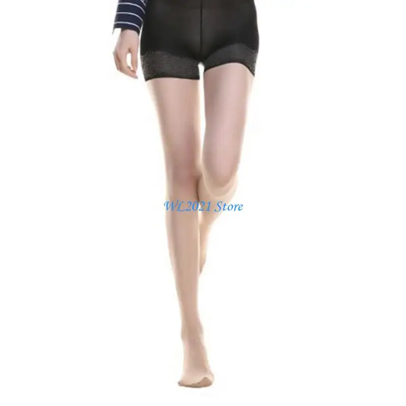 

G5GC Women See Through Silk Pantyhose Opaque Control Top Invisible Sheer Tights Slimming Stockings Leggings Hosiery