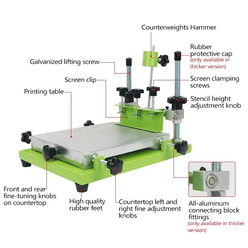 High Precision Manual High Precision Screen Printing  Silk Manual Screen Printing Table Easy Operate  Solder Multicolor