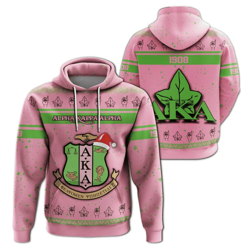 3D Over Printed Hoodies AKA Sororities Tops Pattern Tattoo Man Women Unisex Outwear Pullover Sweatshirt Casual Women Clothing