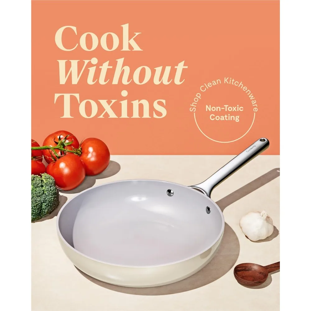 

Nonstick Ceramic Mini Fry Pan (1.05 qt, 8") - Non Toxic, PTFE & PFOA Free - Oven Safe & Compatible with All Stovetops- Navy