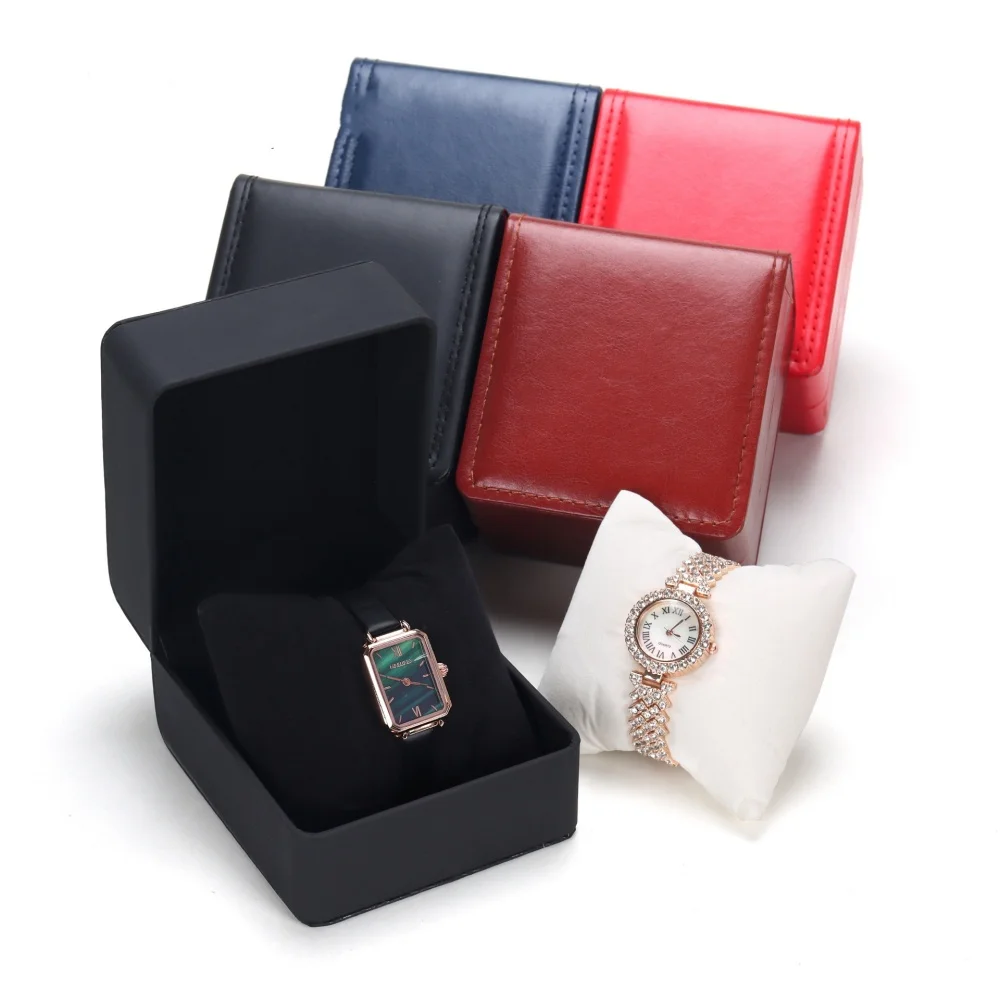 Wristwatch Display Case Luxurious Pu Leather Watch Box Watch Jewelry Organizer Sophisticated Flip Top Watch Box For Gifting