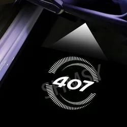 2Pcs LED Car Door Welcome Courtesy Projector Ghost Shadow Lights For Peugeot 407 2004 2005 2006 2007 2008 2009-2012 Accessories