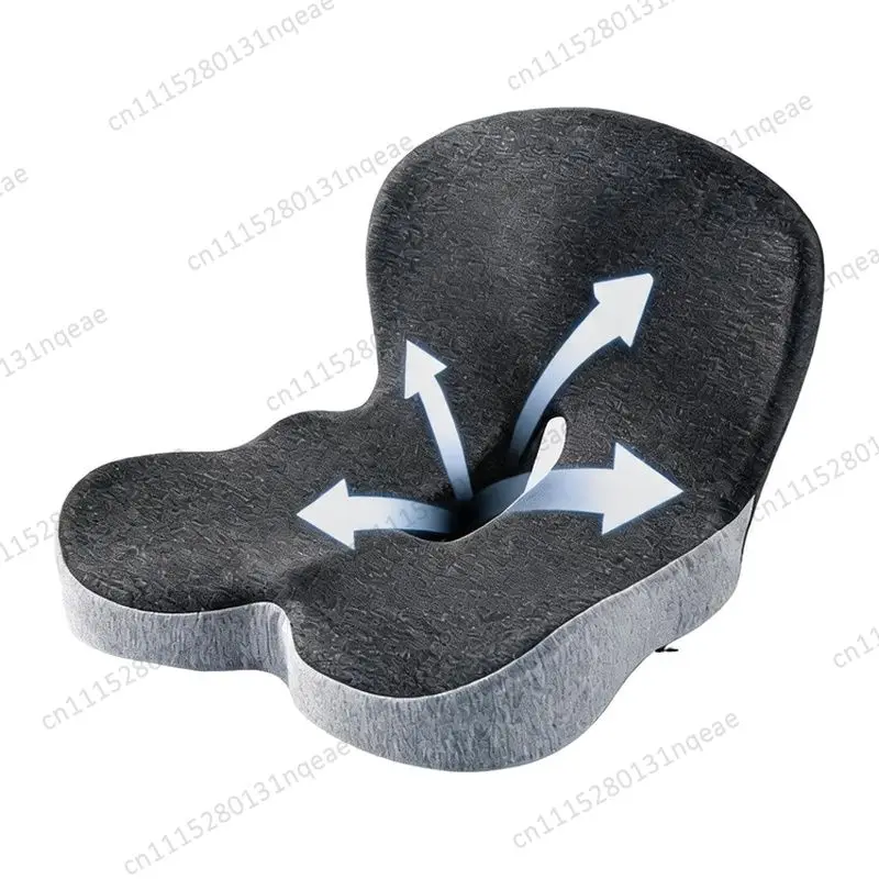 Office Chair Cushion, Memory Foam, Ergonomic Seat Cushion, Lumbar Support, Relieves Coccygeal and Sciatic Nerve Back Pain