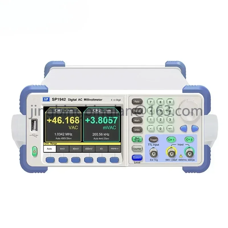 Fast arrival Digital SP1942-6/SP1942-12  4 ½   dual-channel  digital AC millivoltmeter Voltmeter 5Hz~6/12MHz,50µVrms~400Vrms