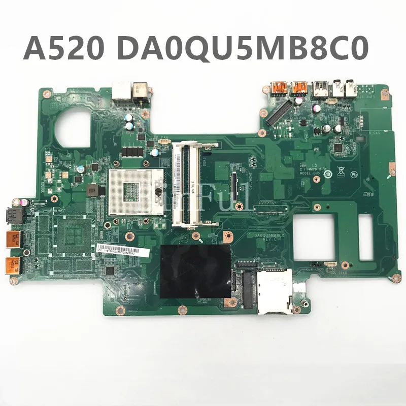 High quality For Lenovo A520 DA0QU5MB8C0 Laptop motherboard All In One S989 PGA989 DDR3 100% full Tested