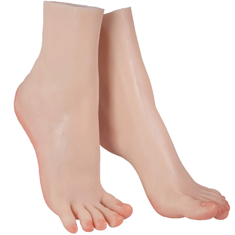 

Lifelike Simulation Silicone Foot Model Female Mannequin Feet Fetish Shooting Props Shoes Display Medical Massage Salon TG36-07