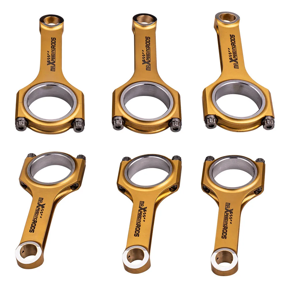 MaXpeedingrods Titanizing H-Beam Connecting Rods ARP 2000 Bolts For BMW N54B30 3.0 E90 E91 E92 145mm/5.709