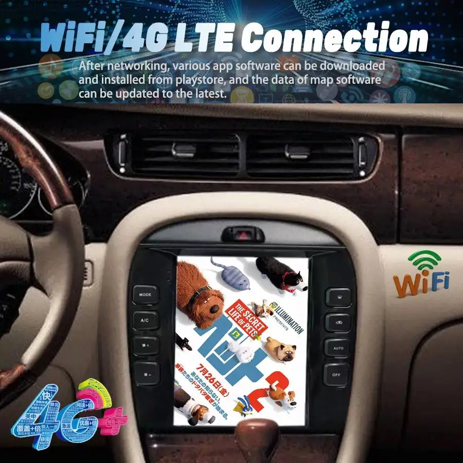For Jaguar X-TYPE 2004-2008 Android Touch Screen Car Radio Auto Stereo Carplay GPS Navigation Multimedia Video Player Head Unit - view 2