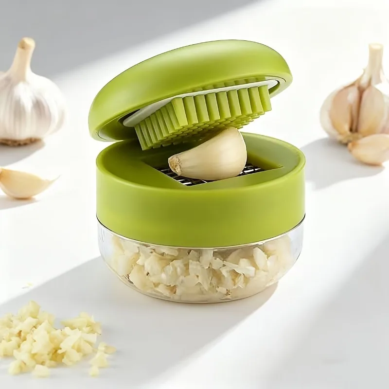 1PC Stainless Steel Garlic Press, Spice Grater, Garlic Mincer Crusher, Mini Garlic Chopper, Garlic Paste Squeezer Tool