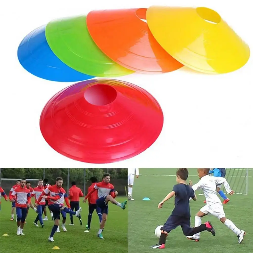 Soccer Cone Holder Football Training Device Vibrant Color Soccer Cones 50pcs Reusable Training Tools with Carry Bag for Football