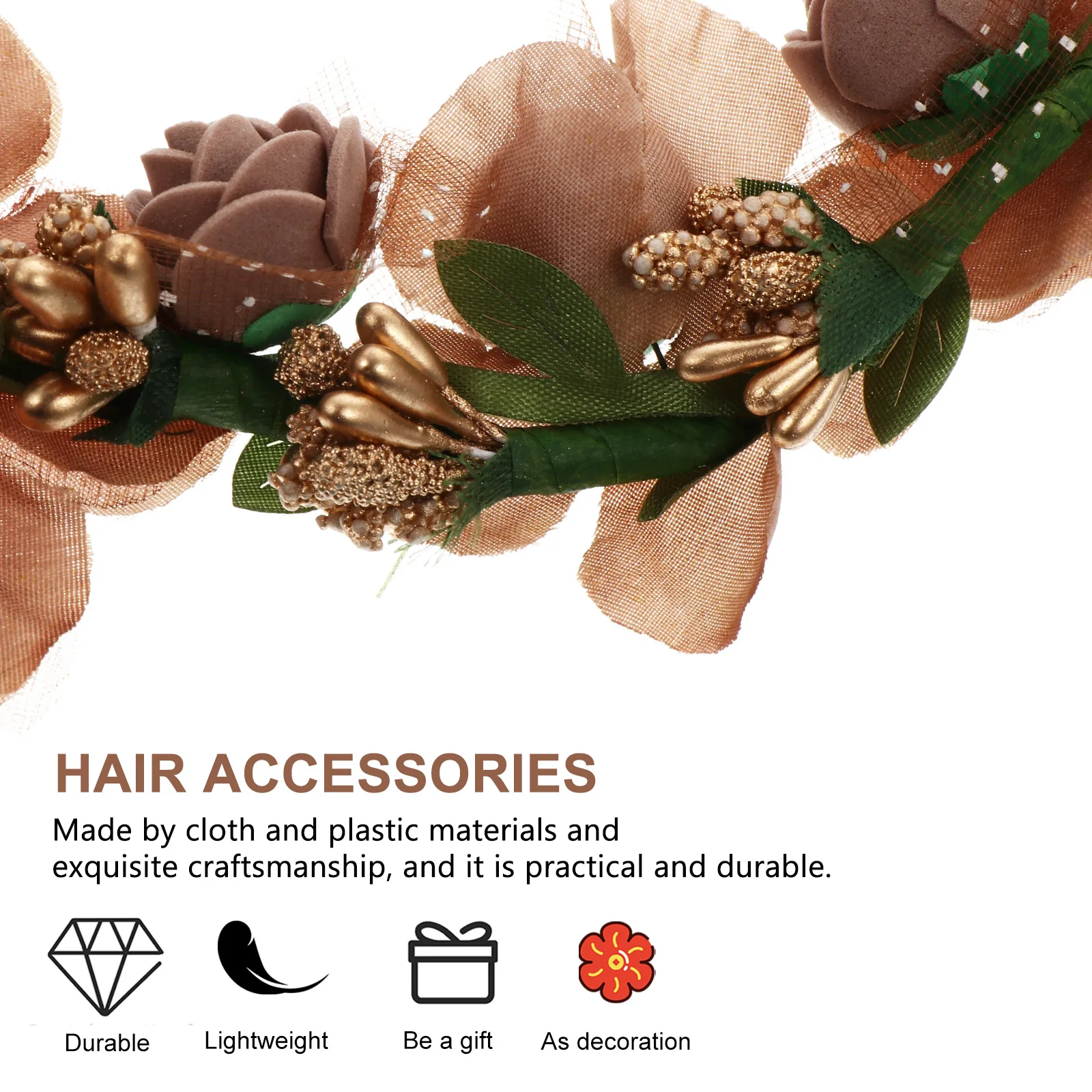 

Artificial Garland Hair Bands for Children Wedding Accessories Women Girls Headdress Flower Flowers
