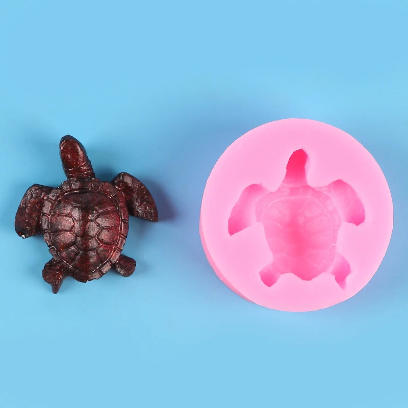 1 molde de silicona de tortuga marina, molde para dulces y Fondant, molde para hacer Chocolate y tortuga para hornear DIY, herramienta de decoración de postres y pasteles
