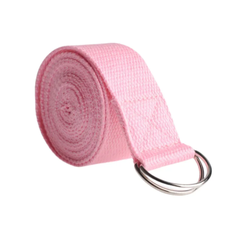 1.8mx3.8cm Yoga Strap Durable Cotton Exercise Straps Adjustable D-Ring Buckle Gives Flexibility for Yoga Stretching Pilates