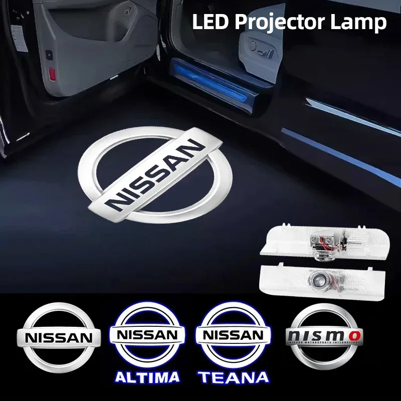 

Для Nissan Altima AMADAR Nismo New Teana 2013-2020 MAXIMA: 2 шт. светодиодных проекторов-эмблем на дверь автомобиля, лазерные лампы-проекторы для декорации и приветствия