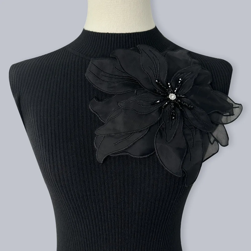 

Брошь с вышивкой, аксессуары, детская одежда, женская одежда, хрустальные бусины для ногтей, многослойная органза