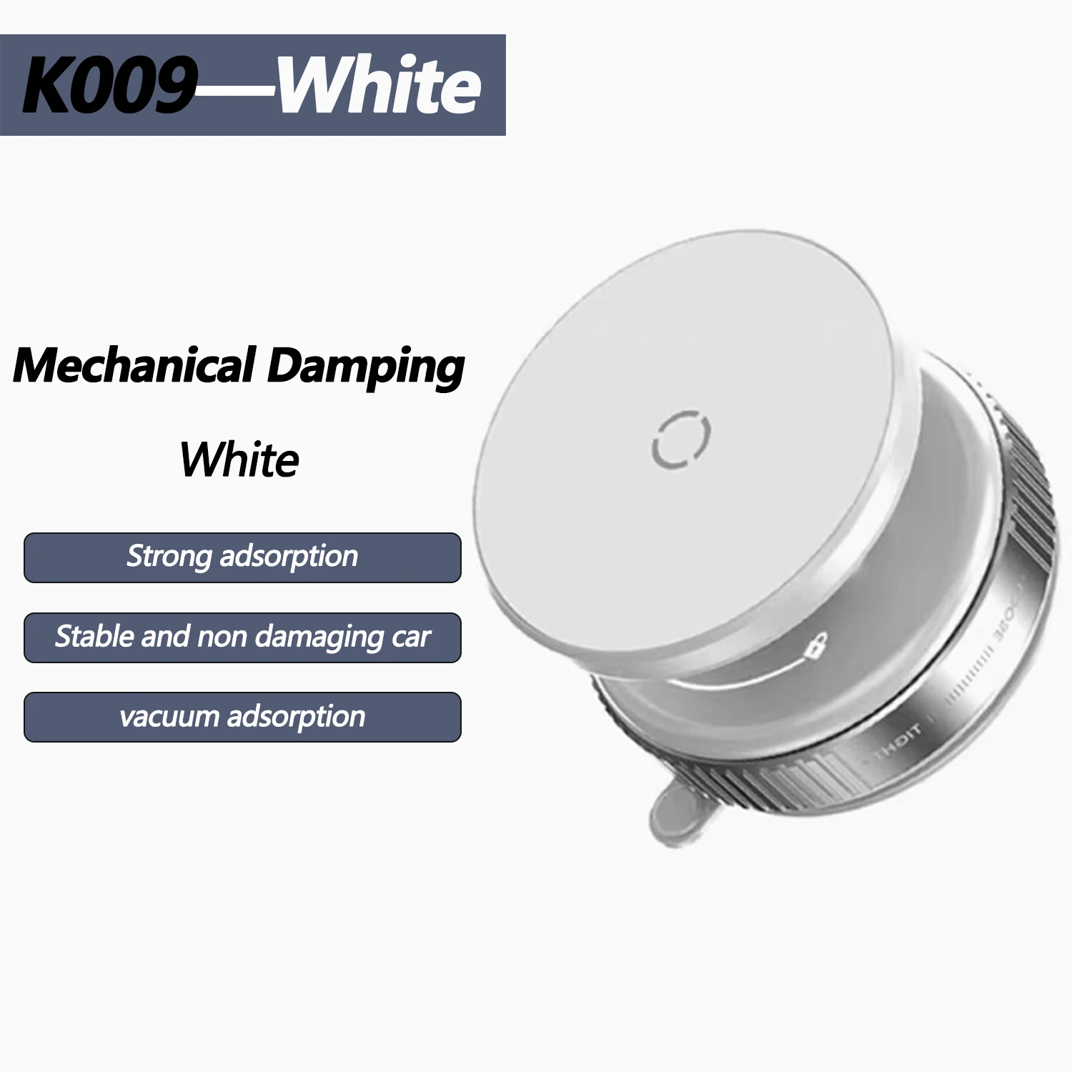K007/K009 Starker magnetischer Autotelefonhalter, faltbares Design 360° ° Verstellbare Vakuumhalterung für den universellen Einsatz im Auto/Schreibtisch/Badezimmer