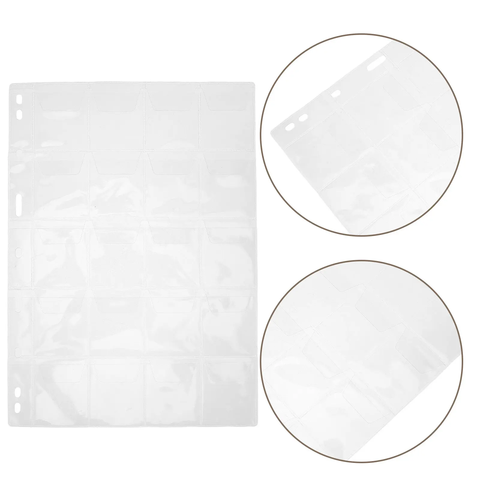

10Pcs Coin Organizer Binder Sleeves Standard 9-Hole 20- Clear Coin Stamp Collection Storage Sheets Album Refills