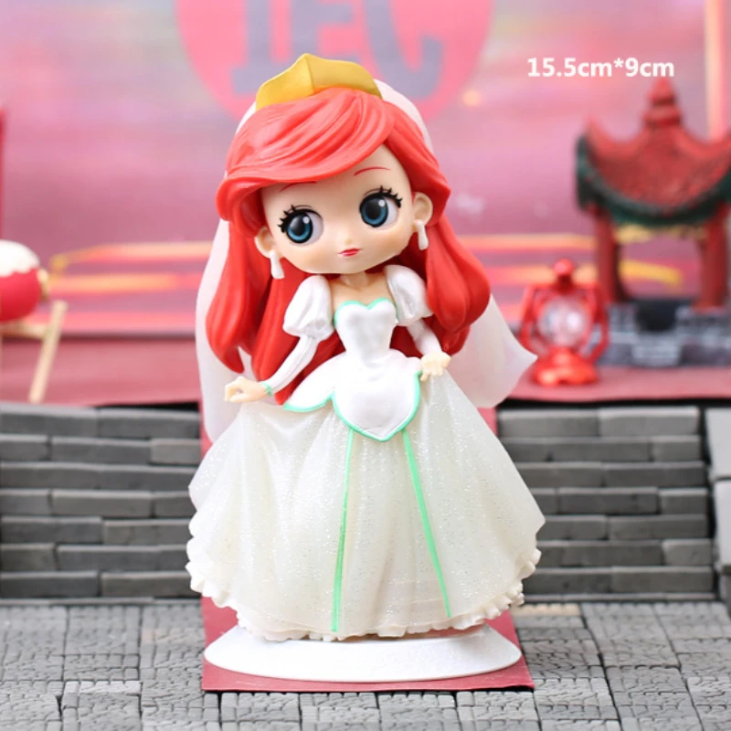 Disney Snow White Belle Cinderella Ariel Rapunzel seri pernikahan ornamen dekorasi kamar lucu hadiah Natal ulang tahun anak perempuan