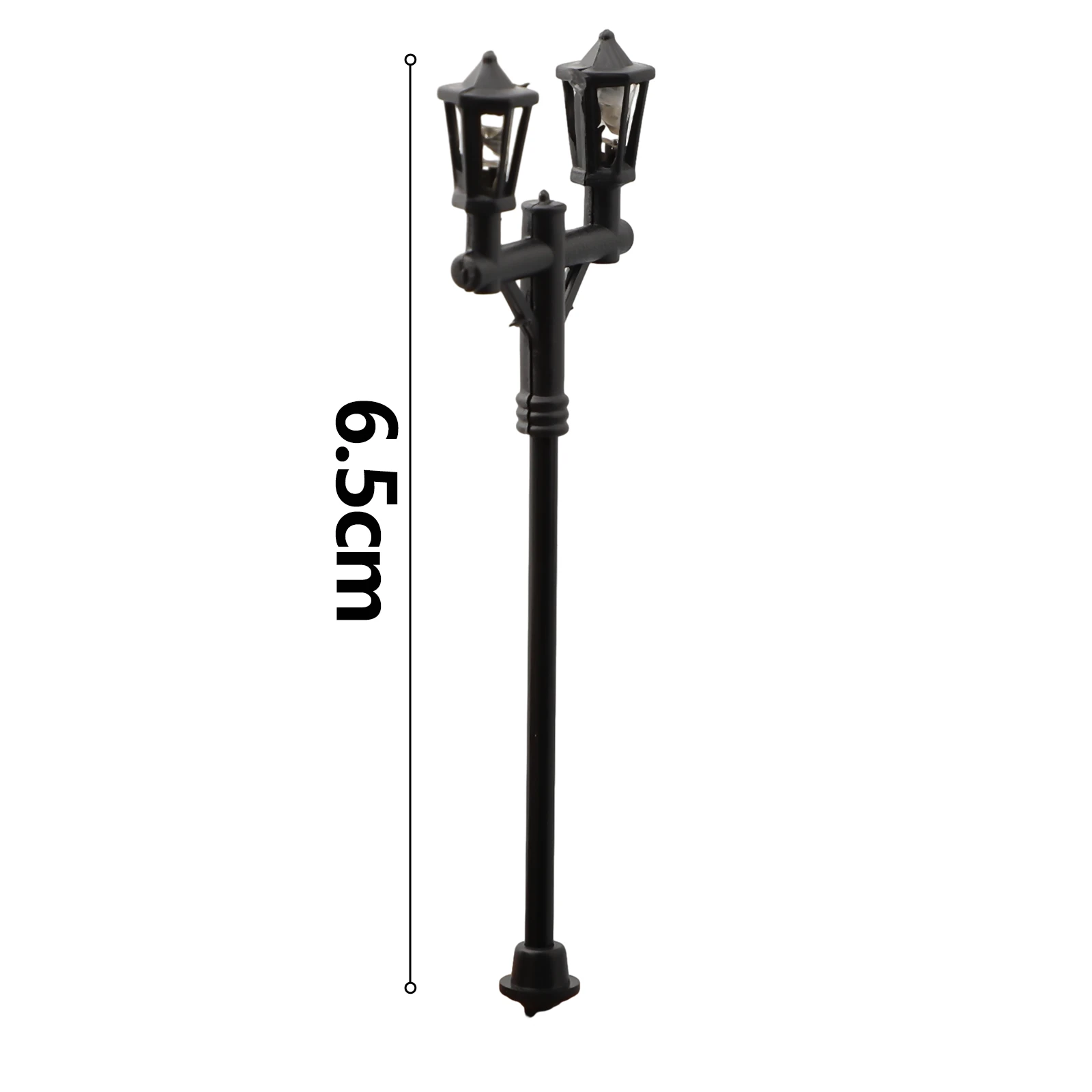 10Pcs Model Street Lights Scale 1:100 Railway  LED Lamppost Patio Garden Lamps For , Garden Decoration, Supporting Landscape