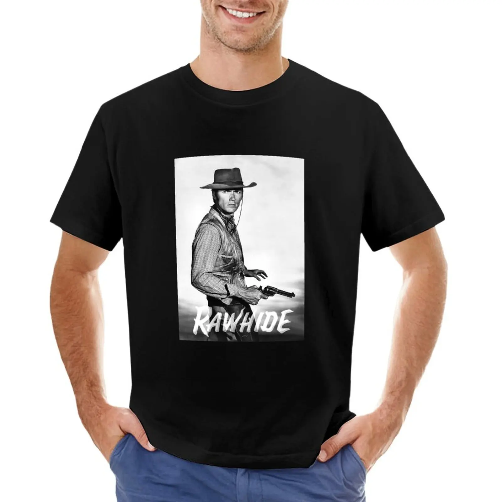 Rawhide! Classic cowboy T-Shirt graphics customs animal prinfor boys Men's cotton t-shirt