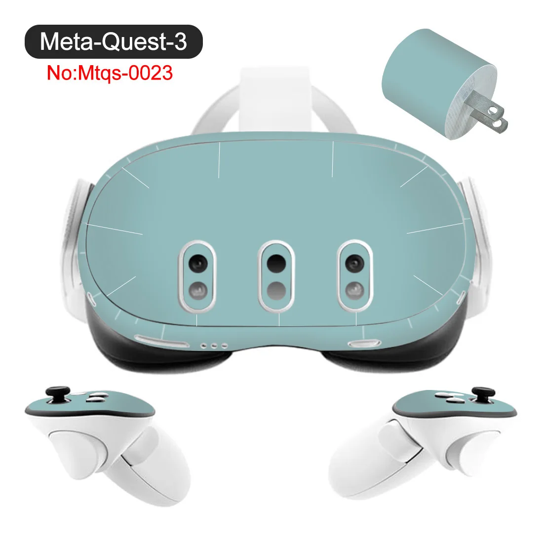 Removable Vinyl Sticker for Meta Quest 3 No Residue Protective VR Headset Skin